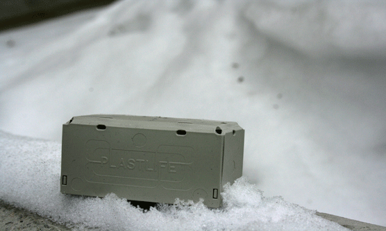 A gray plastic model made from agricultural waste plastic. Photo Karelia UAS